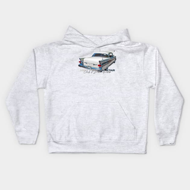 1957 Pontiac Star Chief 4 Door Hardtop Kids Hoodie by Gestalt Imagery